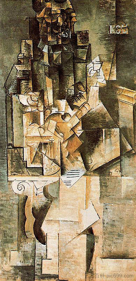 拿着吉他的男人 Man with a guitar (1911),巴勃罗·毕加索
