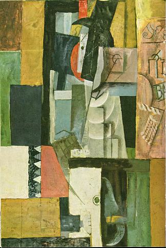 男人与吉他 Man with guitar (1913)，巴勃罗·毕加索