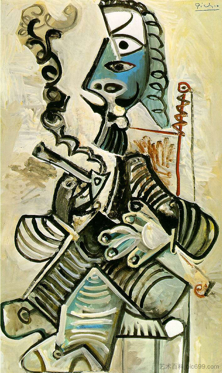 拿烟斗的人 Man with pipe (1968),巴勃罗·毕加索