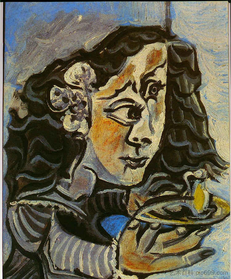 玛丽亚·奥古斯蒂娜·萨米恩托（委拉斯开兹） Maria Agustina Sarmiento (Velazquez) (1957)，巴勃罗·毕加索
