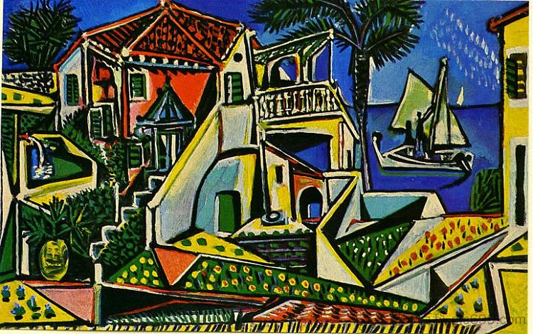 地中海景观 Mediterranean Landscape (1952),巴勃罗·毕加索