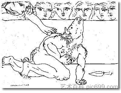 牛头怪快死了 Minotaur is dying (1933),巴勃罗·毕加索