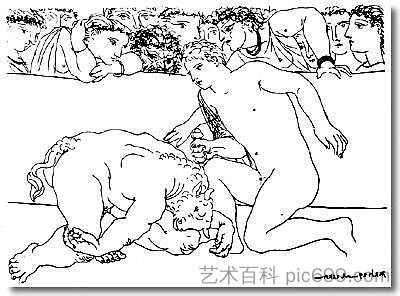 Minotaur is wounded Minotaur is wounded (1933)，巴勃罗·毕加索