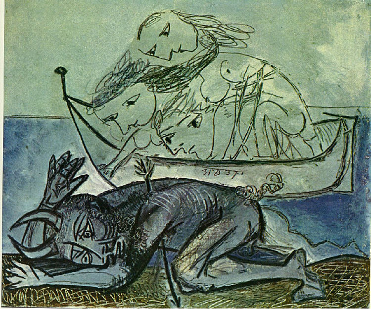 牛头怪受伤 Minotaur is wounded (1937),巴勃罗·毕加索