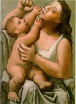 母亲和孩子 Mother and child (1921)，巴勃罗·毕加索