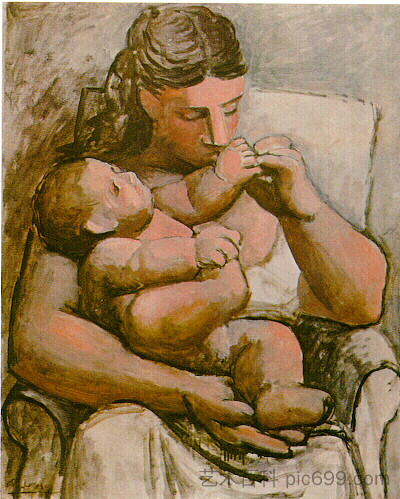 母亲和孩子 Mother and child (1921)，巴勃罗·毕加索