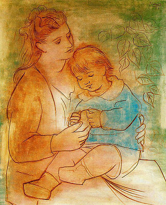 母亲和孩子 Mother and child (1922)，巴勃罗·毕加索