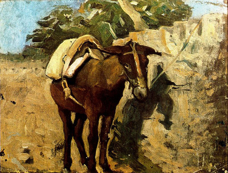 骡子 Mule (1898)，巴勃罗·毕加索