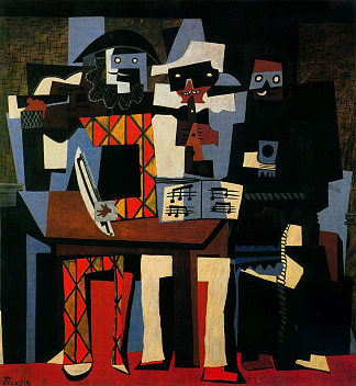 戴面具的音乐家 Musicians with masks (1921)，巴勃罗·毕加索