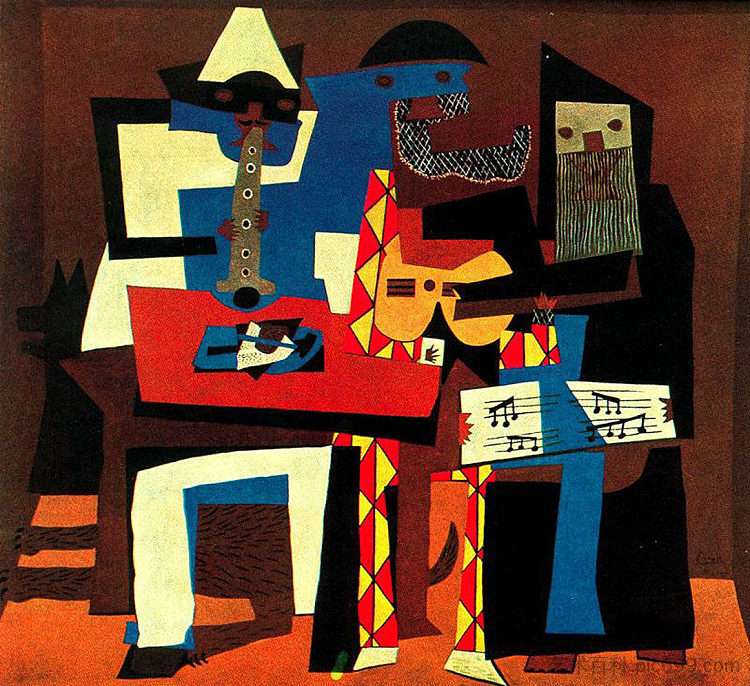 戴面具的音乐家 Musicians with masks (1921),巴勃罗·毕加索