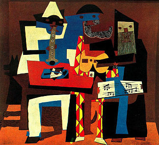 戴面具的音乐家 Musicians with masks (1921)，巴勃罗·毕加索