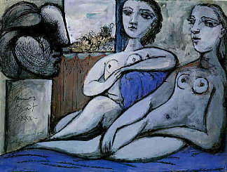 裸体和胸围 Nudes and bust (1933)，巴勃罗·毕加索