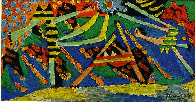 在海滩上,迪纳尔 On the beach, Dinard (1928),巴勃罗·毕加索
