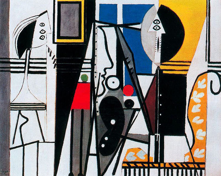 画家和他的模特 Painter and his model (1928)，巴勃罗·毕加索