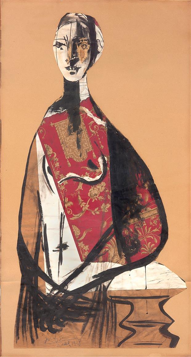 一位女士的肖像 Portrait of a Lady (1928)，巴勃罗·毕加索