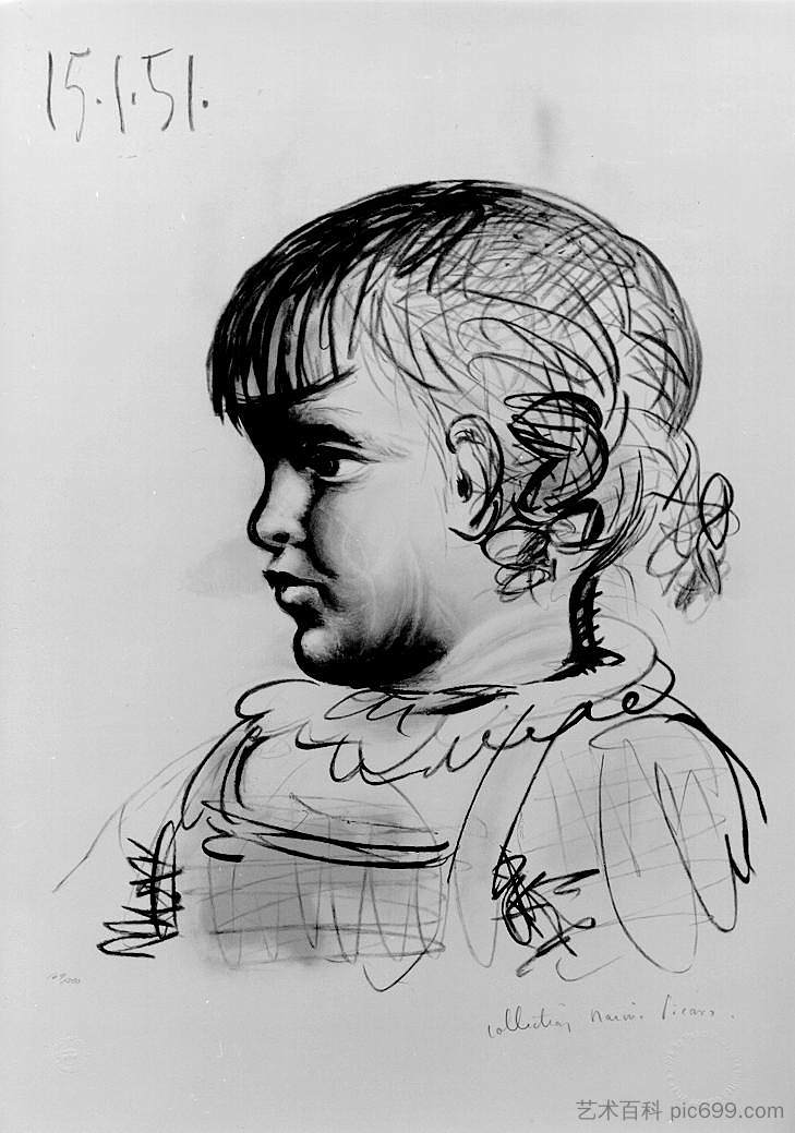 Portrait of child Portrait of child (1951)，巴勃罗·毕加索