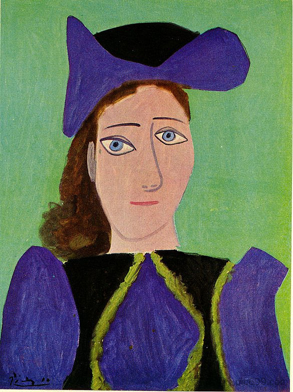 D.M.的肖像 Portrait of D. M. (1943),巴勃罗·毕加索