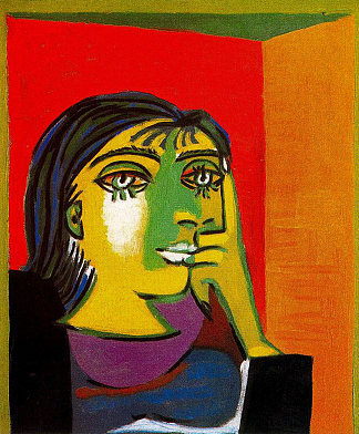 朵拉玛尔的肖像 Portrait of Dora Maar (1937)，巴勃罗·毕加索