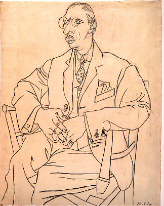 伊戈尔·斯特拉文斯基的肖像 Portrait of Igor Stravinsky (1920)，巴勃罗·毕加索