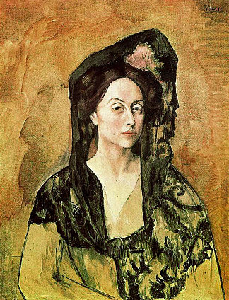 运河夫人画像 Portrait of Madame Canals (1905)，巴勃罗·毕加索