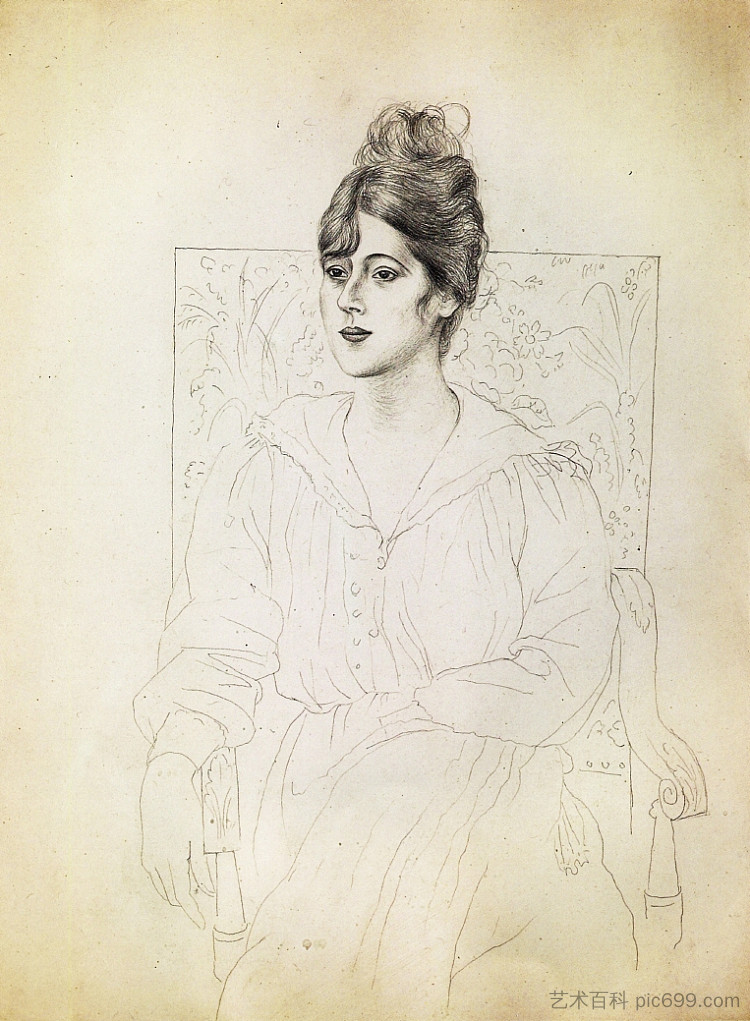 帕特里夫人的肖像 Portrait of Madame Patri (1918),巴勃罗·毕加索