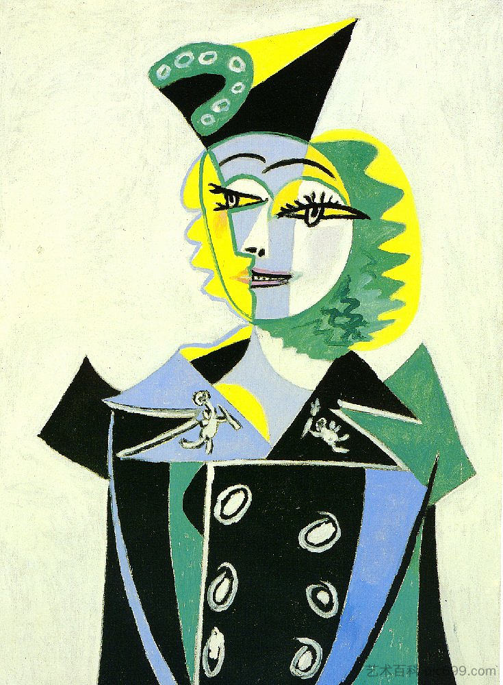 努施·艾吕雅的肖像 Portrait of Nusch Éluard (1937),巴勃罗·毕加索
