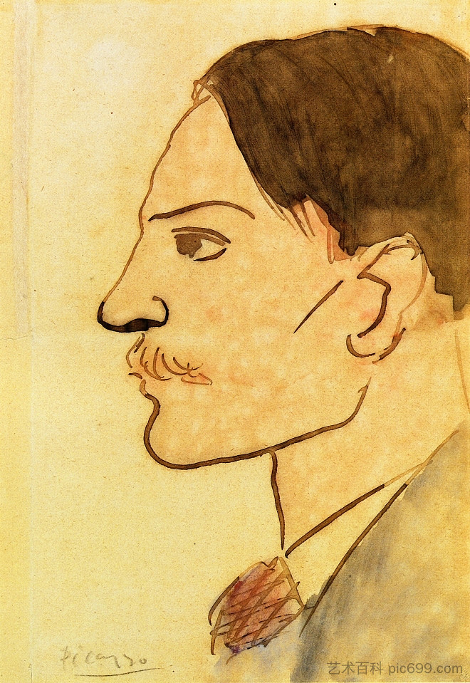 艺术家肖像 Portrait of the Artist (1903),巴勃罗·毕加索