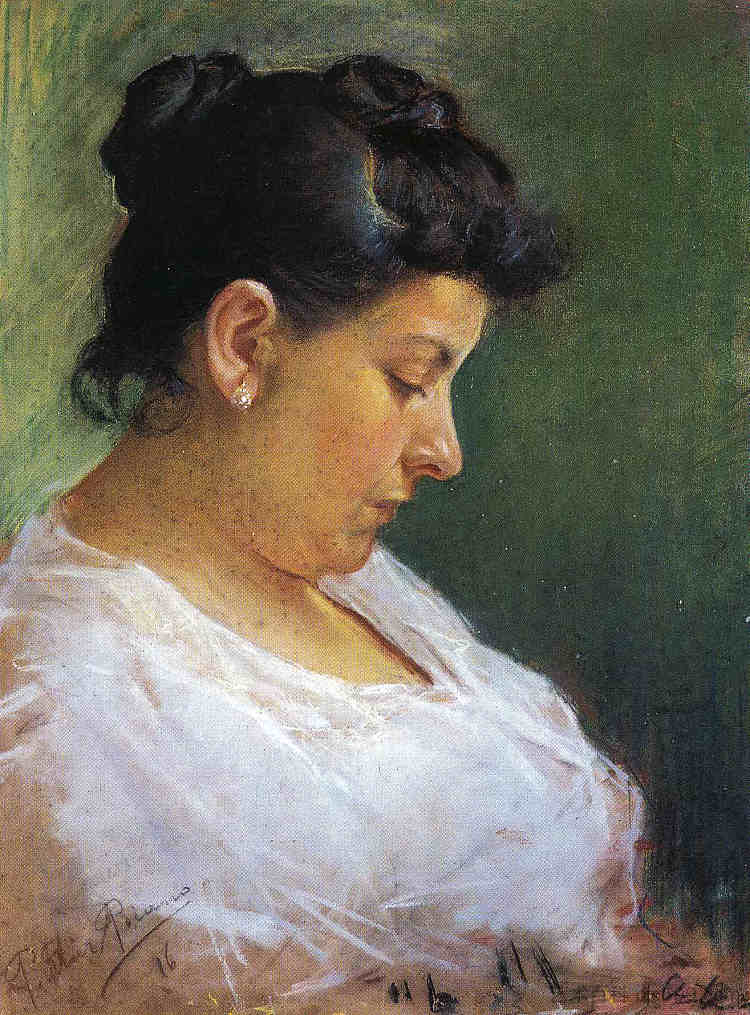 艺术家母亲的肖像 Portrait of the Artist's Mother (1896)，巴勃罗·毕加索