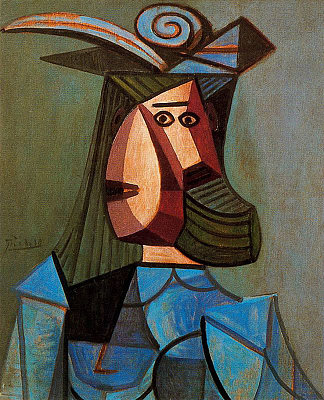女人的肖像（朵拉·玛尔） Portrait of woman (Dora Maar) (1942)，巴勃罗·毕加索