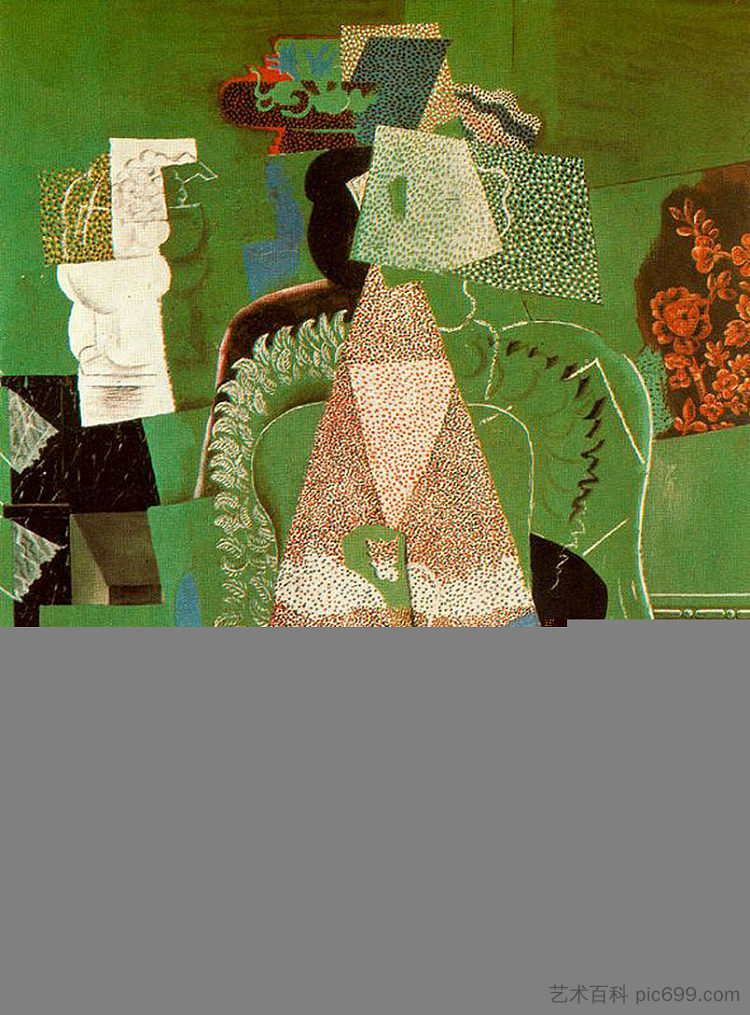 年轻女孩的肖像 Portrait of young girl (1914),巴勃罗·毕加索