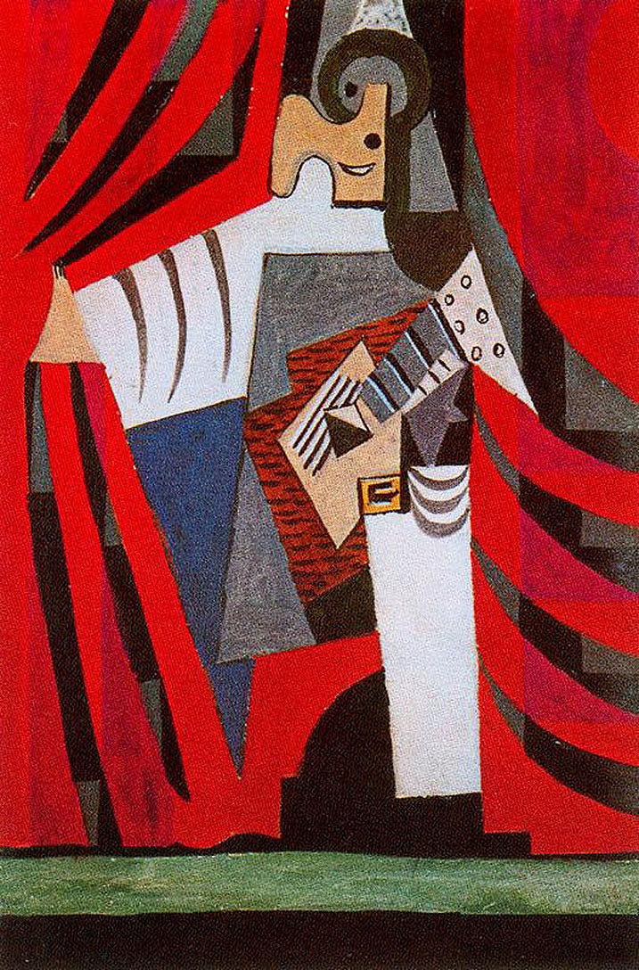 潘奇内洛与吉他 Punchinello with guitar (1920),巴勃罗·毕加索