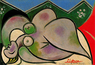 斜倚裸体 Reclining nude (1932)，巴勃罗·毕加索