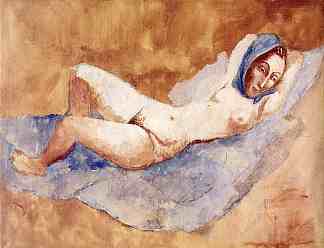 斜倚裸体（费尔南德） Reclining Nude (Fernande) (1906)，巴勃罗·毕加索