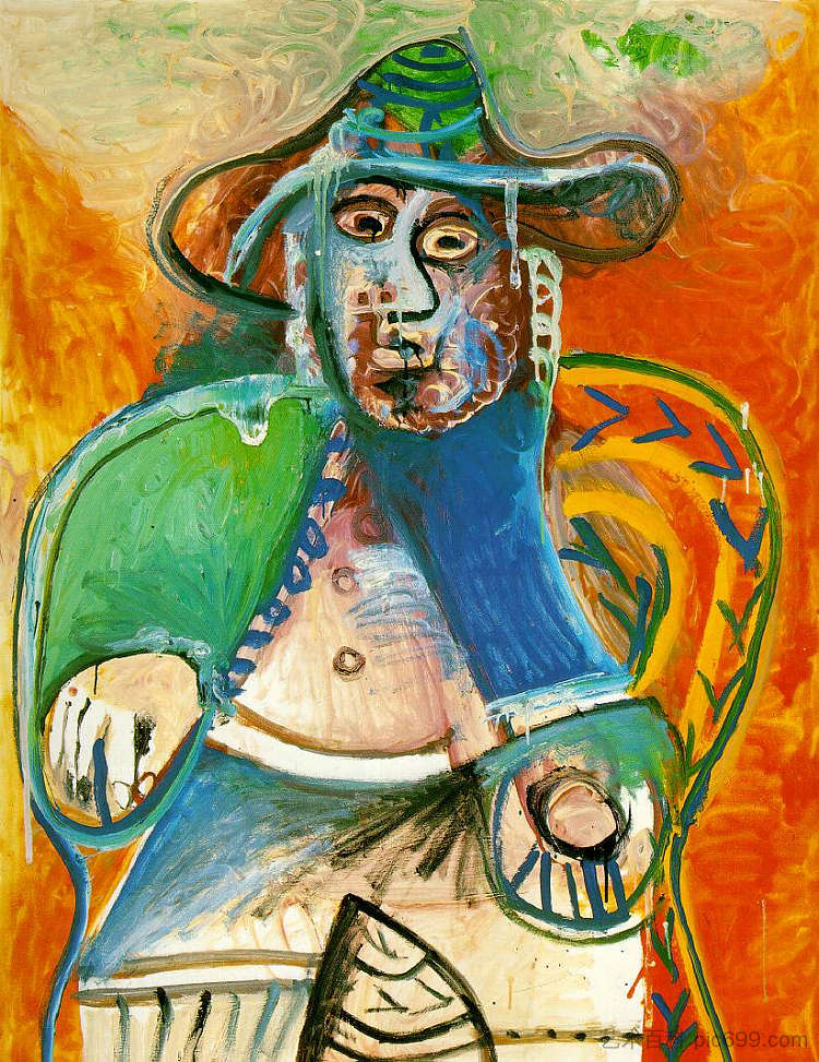 坐着的老人 Seated old man (1970),巴勃罗·毕加索