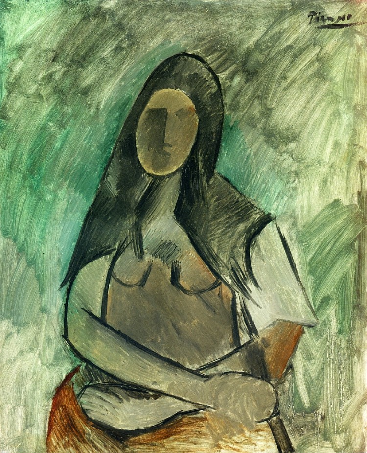 坐着的女人 Seated woman (1909)，巴勃罗·毕加索