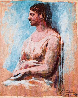 坐着的女人 Seated woman (1923)，巴勃罗·毕加索