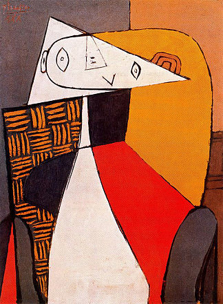坐着的女人 Seated Woman (1930)，巴勃罗·毕加索