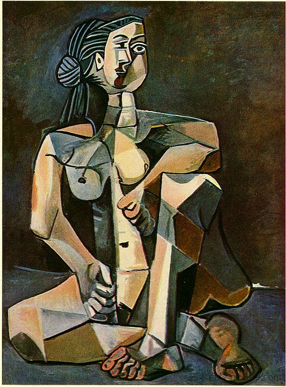 坐着的女人 Seated woman (1953),巴勃罗·毕加索