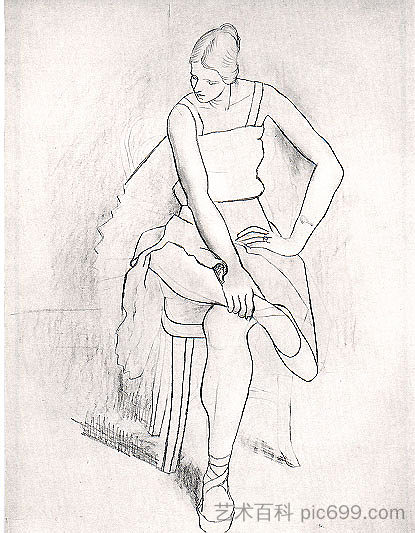 Seated woman (Olga) Seated woman (Olga) (1920)，巴勃罗·毕加索