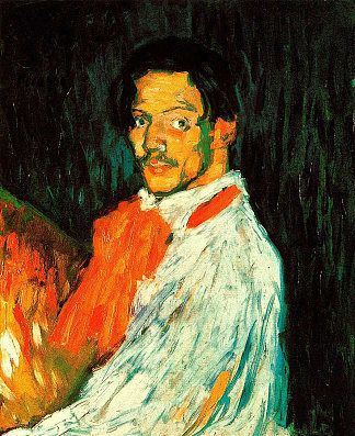 自画像 Self-Portrait (1901)，巴勃罗·毕加索