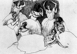 七位芭蕾舞演员 Seven ballerinas (1919)，巴勃罗·毕加索