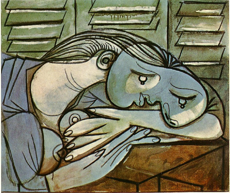 百叶窗附近的卧铺 Sleeper near the shutters (1936)，巴勃罗·毕加索