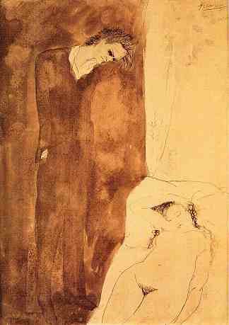 裸睡 Sleeping nude (1904)，巴勃罗·毕加索