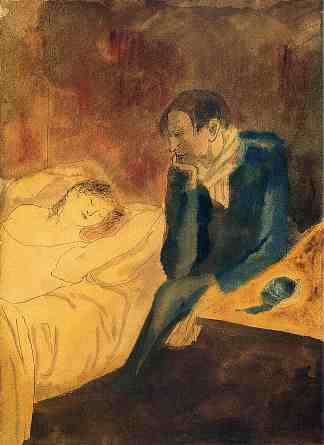 沉睡的女人（冥想） Sleeping woman (Meditation) (1904)，巴勃罗·毕加索