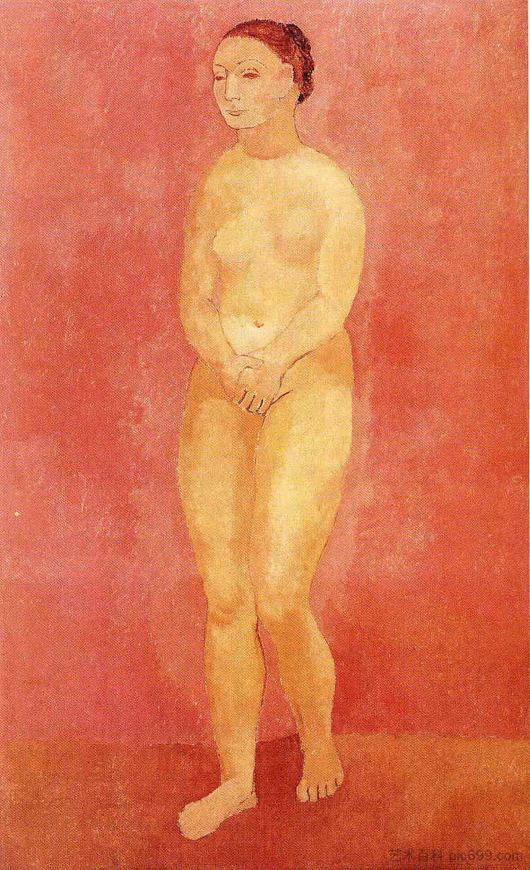 站立的女性裸体 Standing female nude (1906)，巴勃罗·毕加索