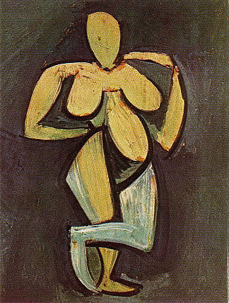 站立的女性裸体 Standing female nude (1908)，巴勃罗·毕加索