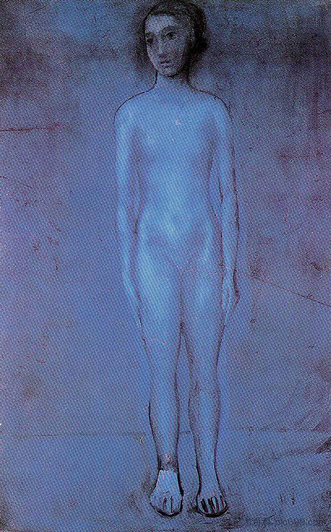 站立的年轻裸体 Standing young nude (1904)，巴勃罗·毕加索