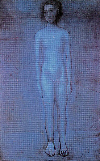 站立的年轻裸体 Standing young nude (1904)，巴勃罗·毕加索