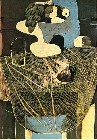 静物与渔网 Still life with fishing net (1925)，巴勃罗·毕加索