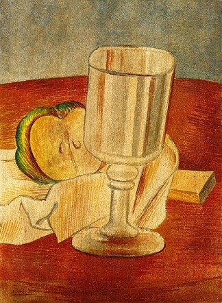 静物与高脚杯 Still life with Gobleet (1914)，巴勃罗·毕加索